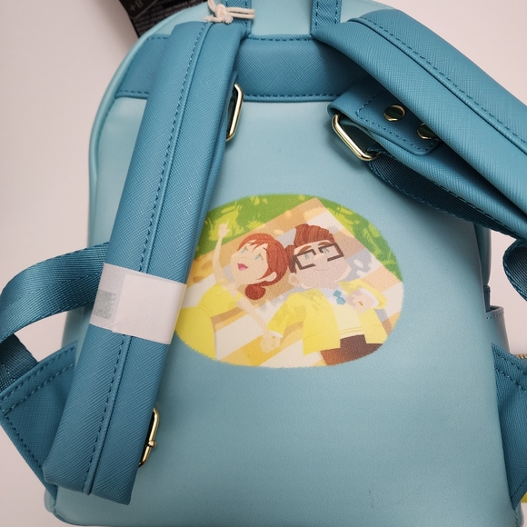 Disney UP Carl & Ellie in Love Cloud Watching Loungefly Mini Backpack & Wallet